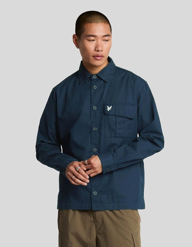 Pleated Pocket Overshirt