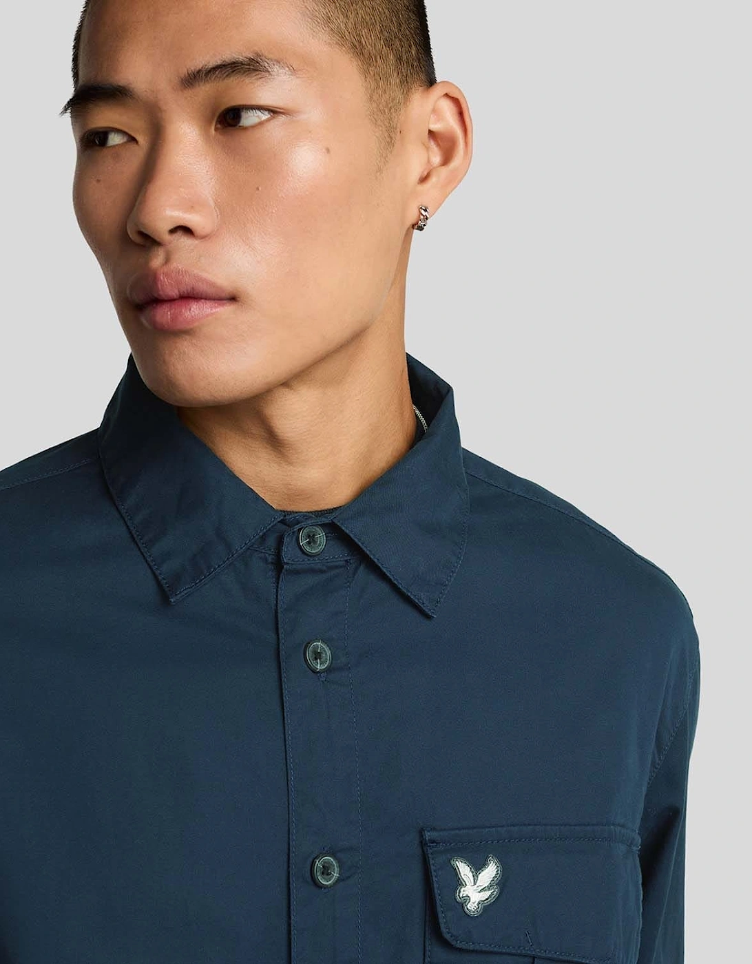 Pleated Pocket Overshirt