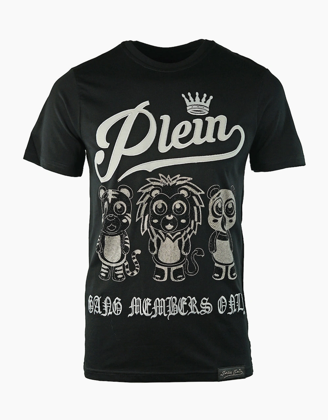 Philipp Plein Men's Black Gang Design T-Shirt  38 M