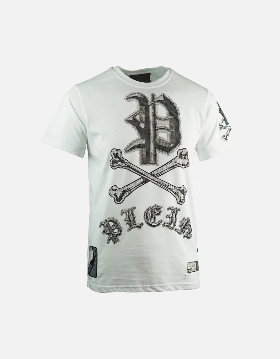 Mint Cross Bones Design White T-Shirt, 3 of 2