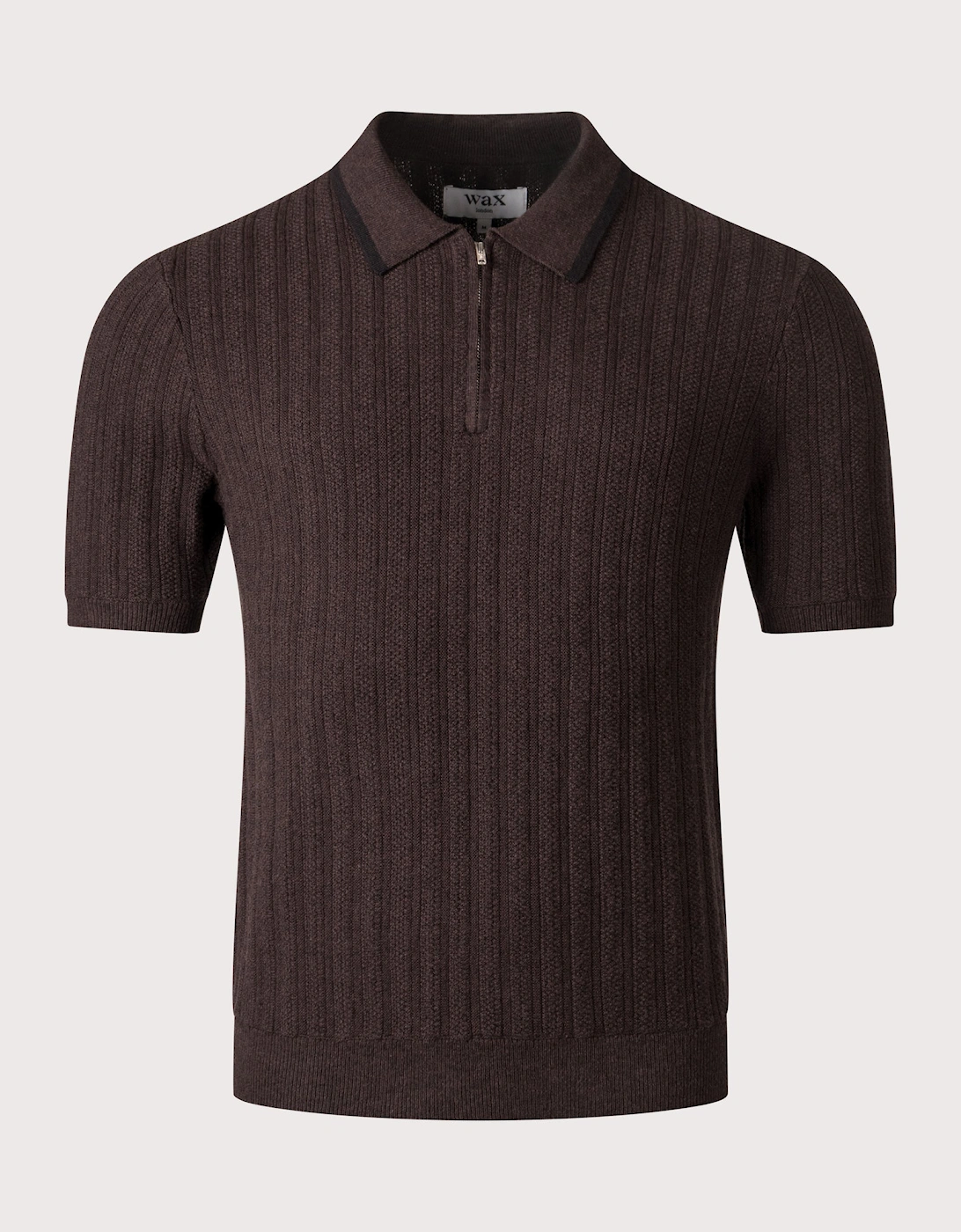 Bury Quarter Zip Knit Polo Shirt, 3 of 2