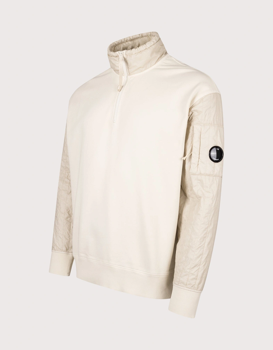 Diagonal Raised Fleece Quarter Zip Sweatshirt, 5 of 4