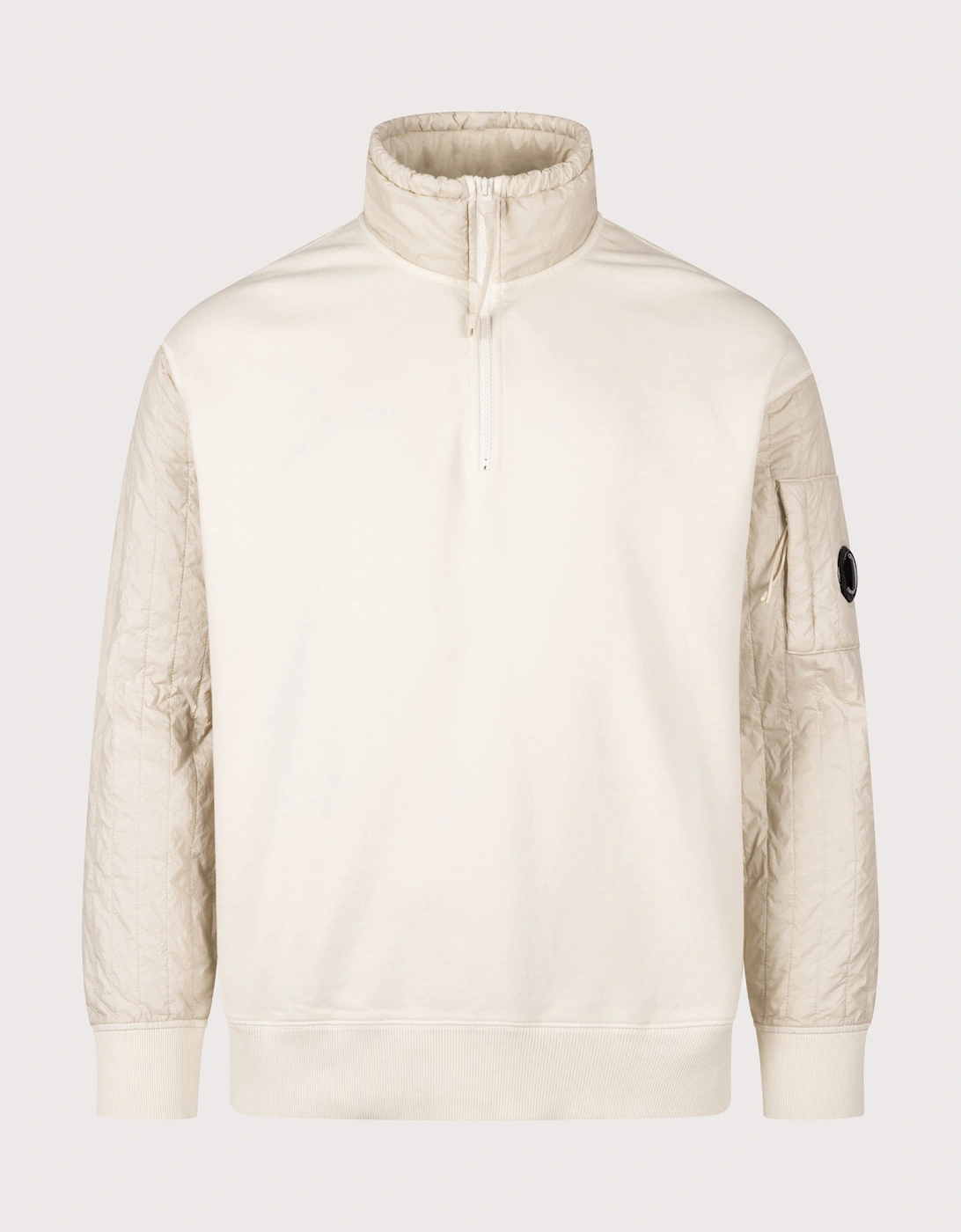 Diagonal Raised Fleece Quarter Zip Sweatshirt