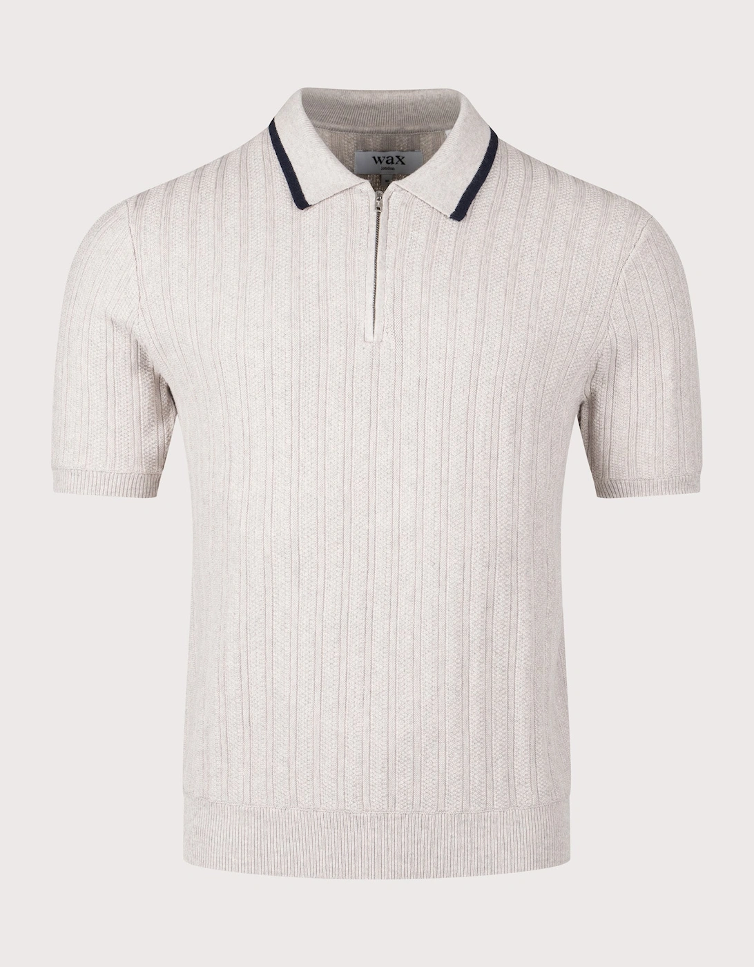 Bury Quarter Zip Knit Polo Shirt, 3 of 2