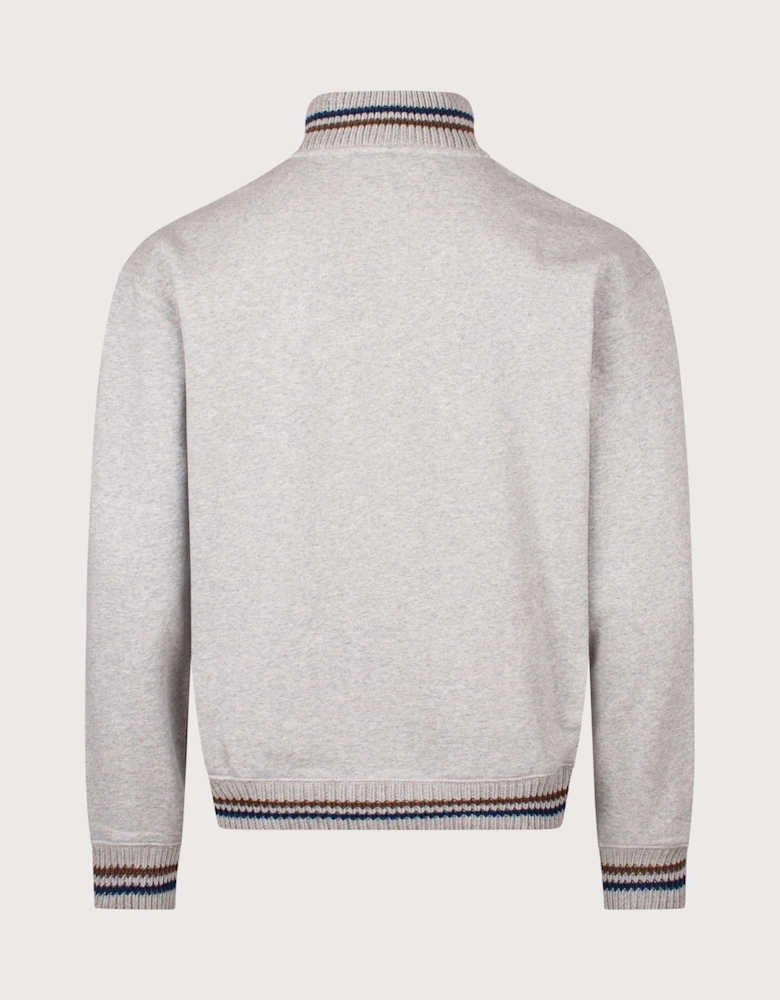 Checker Running Dog Quarter Zip Sweatshirt