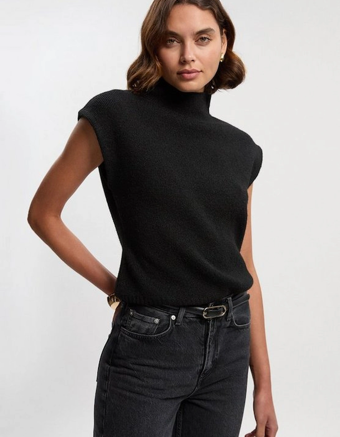 Wool Blend Cosy Knit Sleeveless Tank Top, 2 of 1