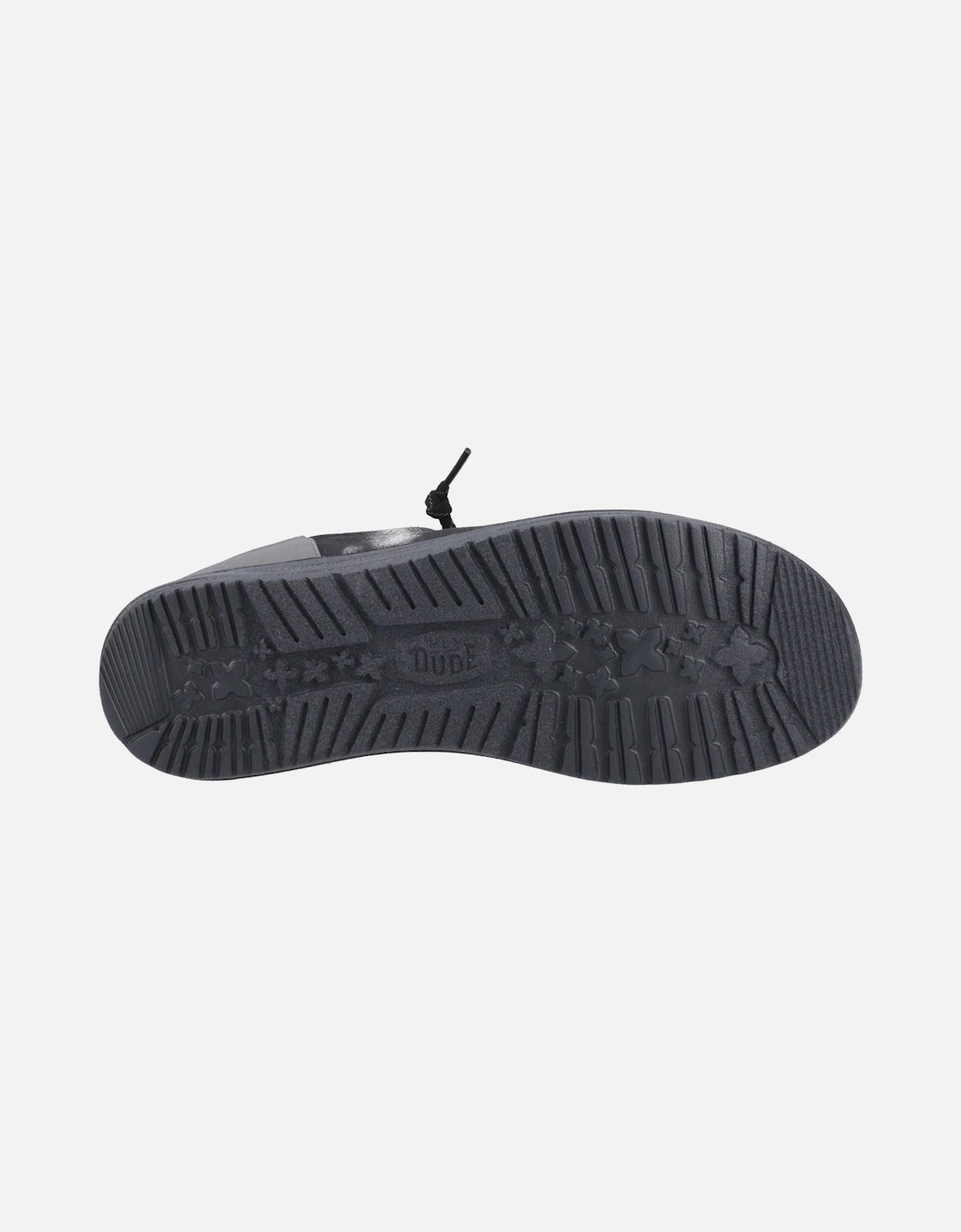 HEYDUDE Wally Funk Overdye Cotton Men's Black/Granite Grey Moccasins Shoes