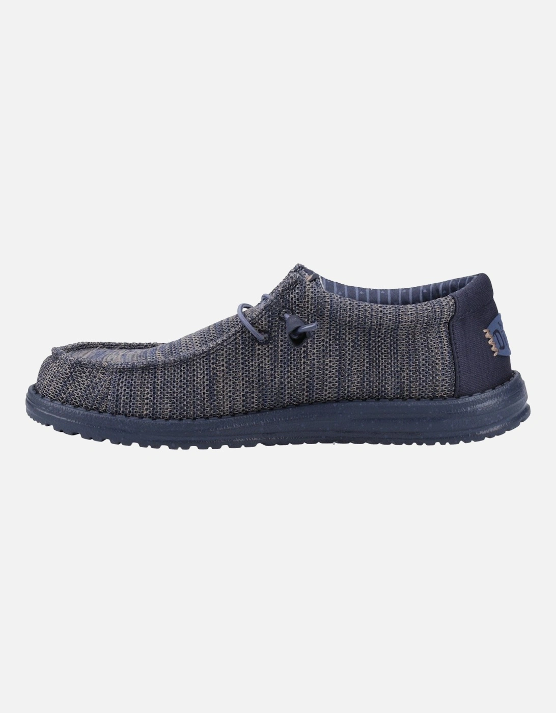 HEYDUDE Wally Stretch Mesh Synthetic Men's Navy Blazer Moccasins Shoes