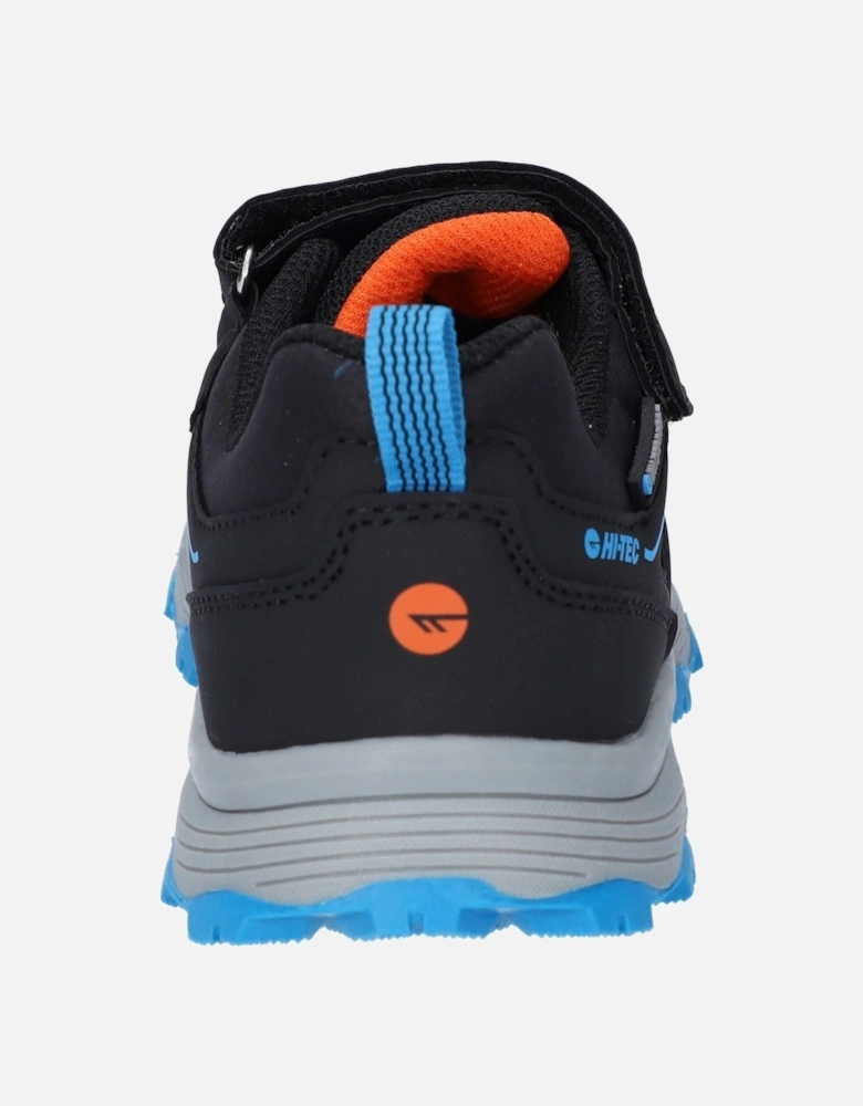 SCRAPPY LOW WP JR Polyester Black/Blue Danube/Flame Hiking Shoes