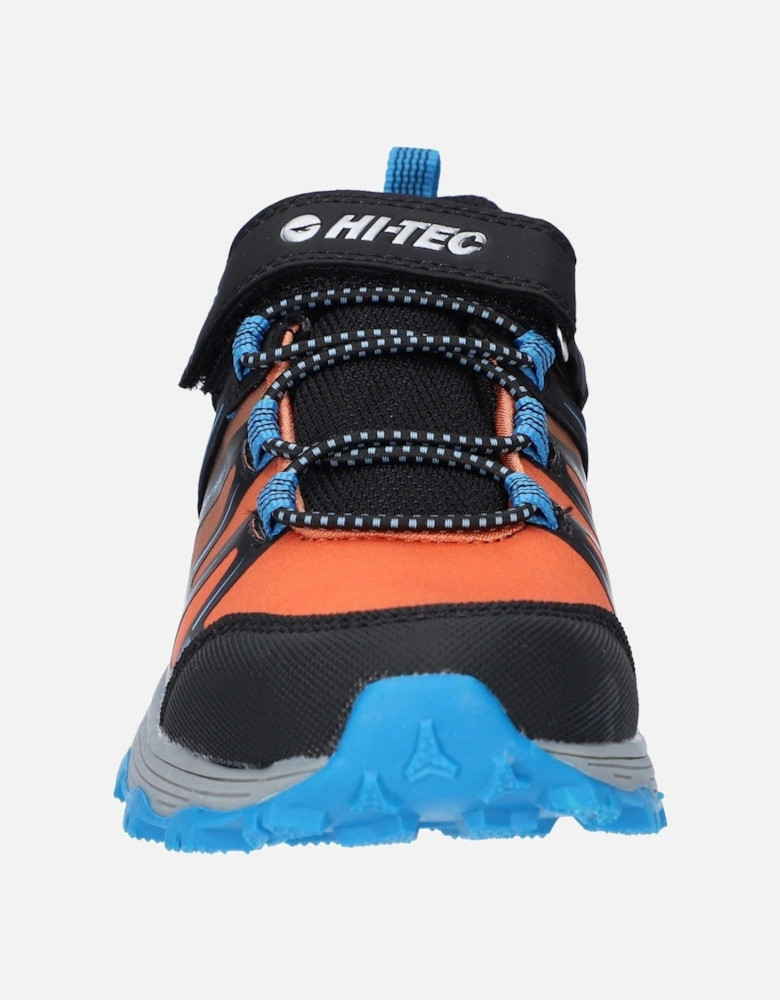 SCRAPPY LOW WP JR Polyester Black/Blue Danube/Flame Hiking Shoes