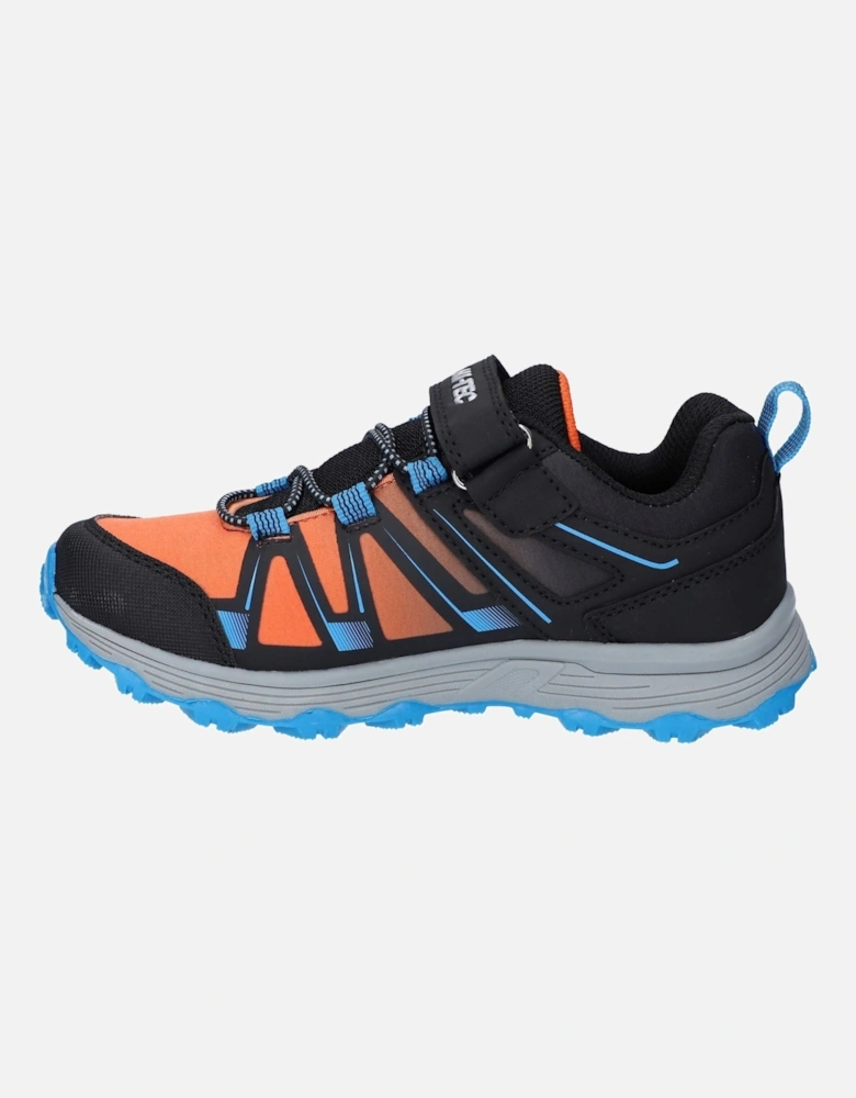 SCRAPPY LOW WP JR Polyester Black/Blue Danube/Flame Hiking Shoes
