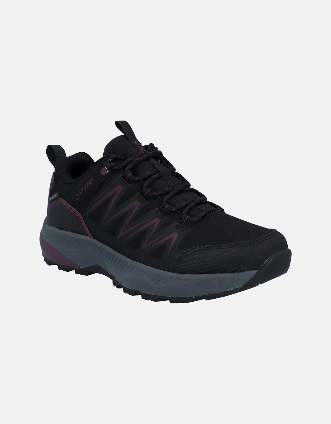 Stealth Low Womens Synthetic Women's Black/Purple Hiking Boots, 7 of 6