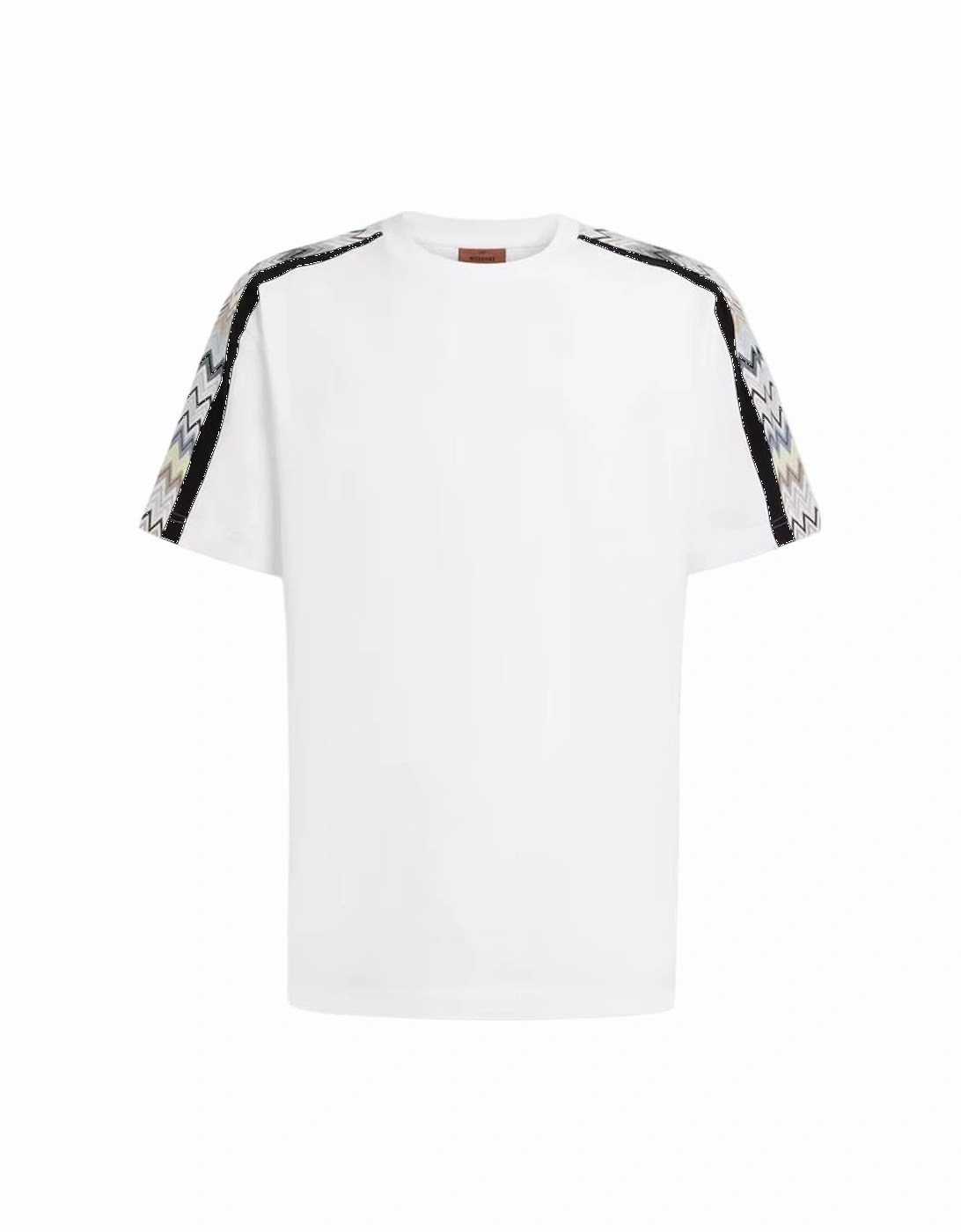 Zig Zag Sleeve T-Shirt in White, 6 of 5