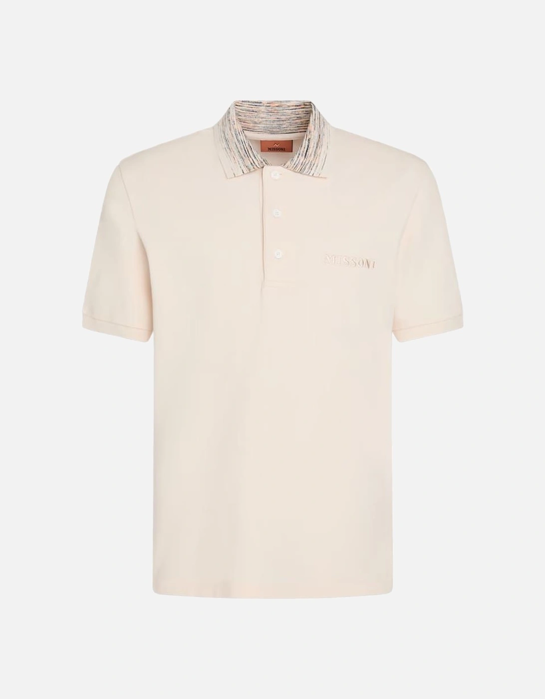 Striped Collar Polo Shirt in Beige, 5 of 4