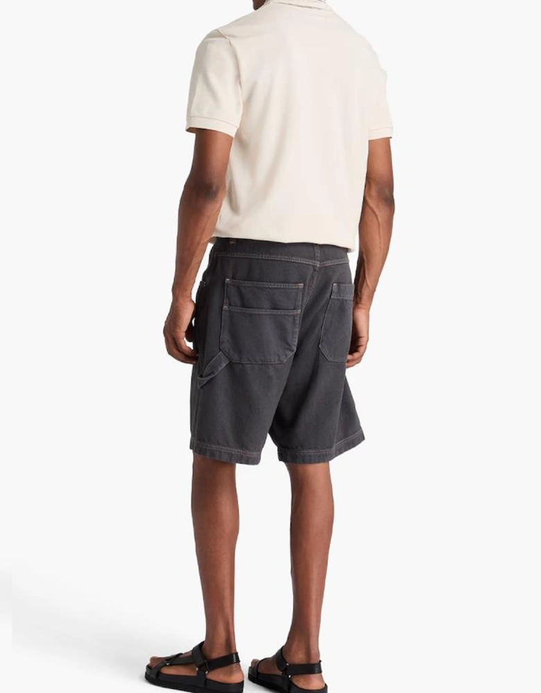 Striped Collar Polo Shirt in Beige