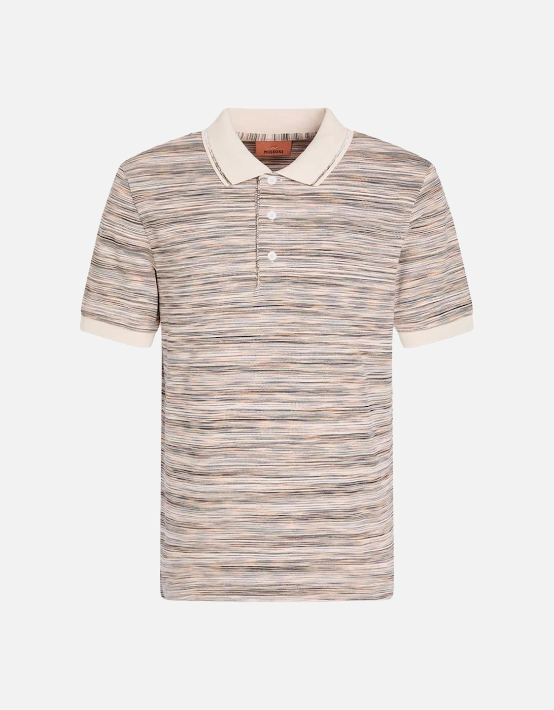 Space Dyed Polo Shirt in Orange Beige, 5 of 4