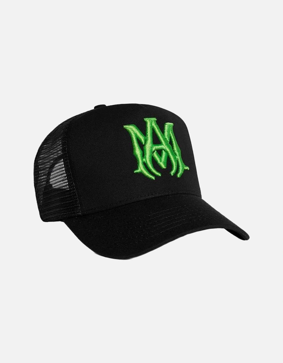 MA Logo Embroidered Trucker Cap in Black, 5 of 4