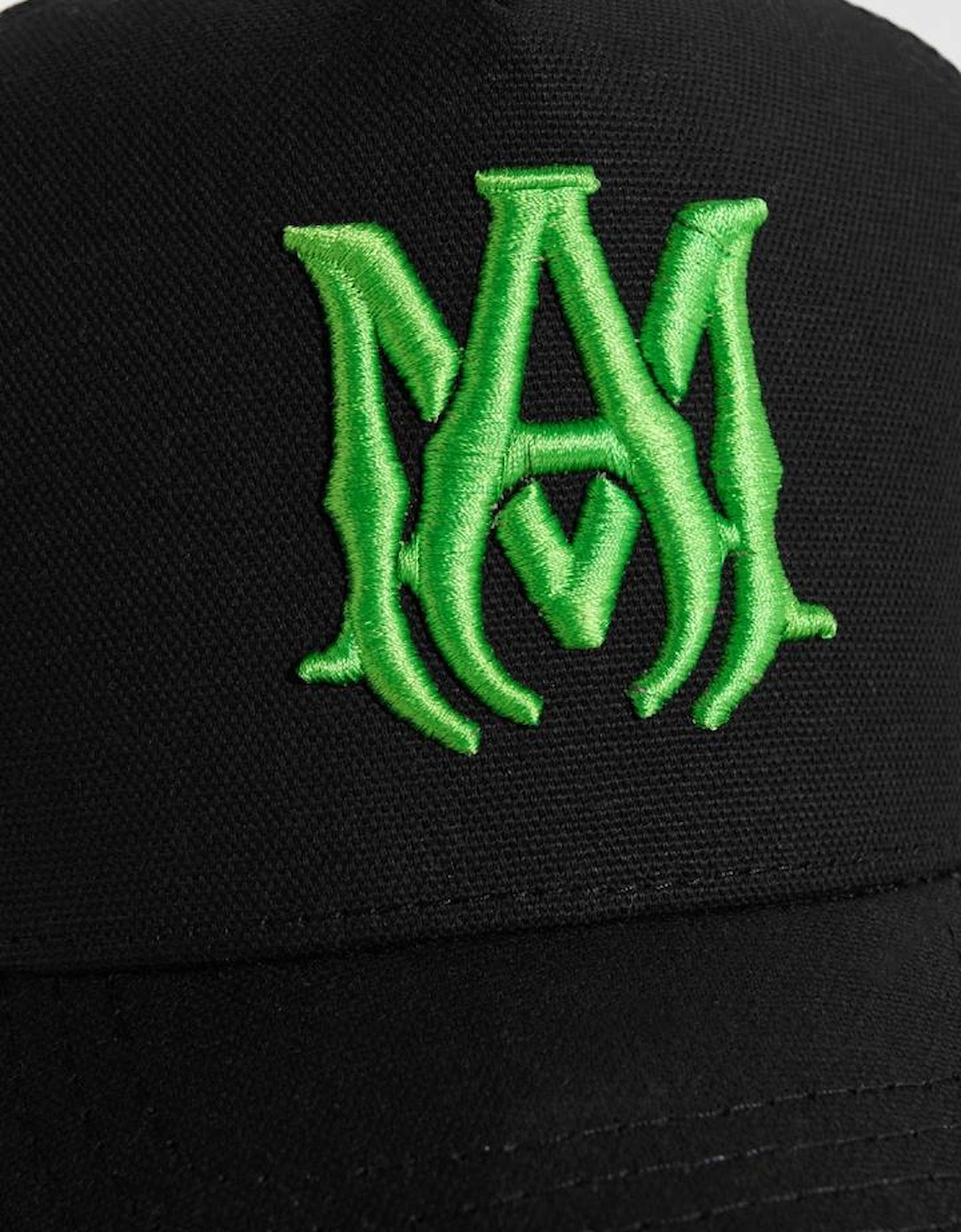 MA Logo Embroidered Trucker Cap in Black