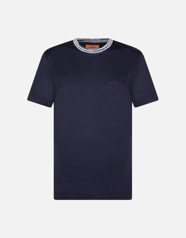 Embroidered Logo T-Shirt in Navy