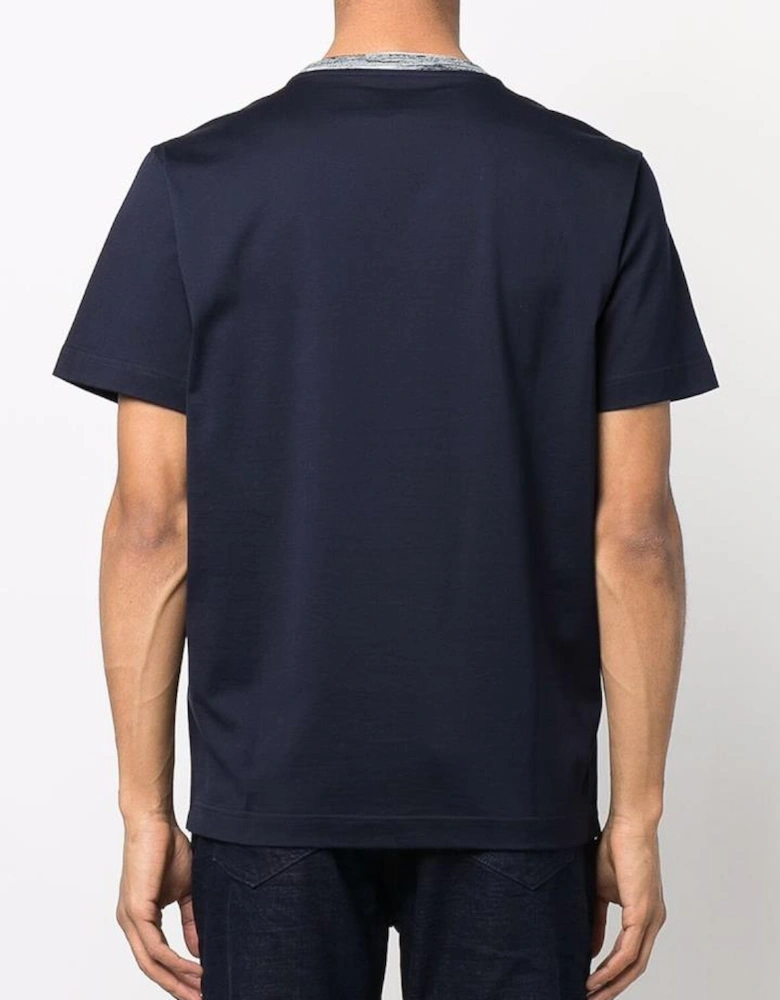 Embroidered Logo T-Shirt in Navy
