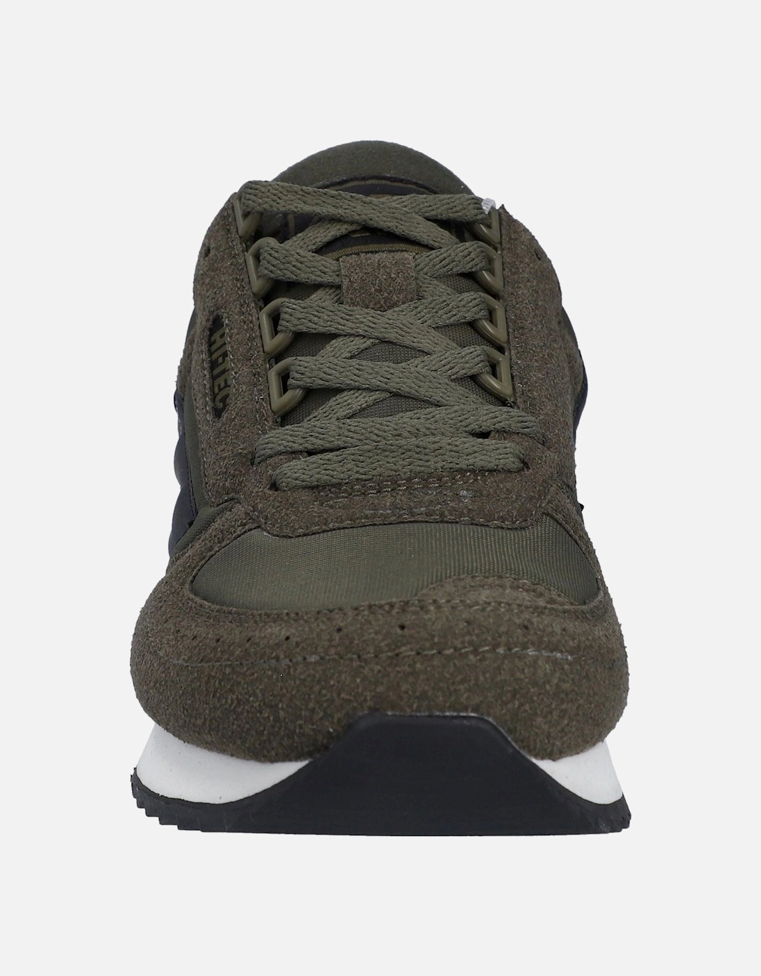 Silver Shadow PU Suede/Polyester Men's Dark Olive Lace-Up Shoes