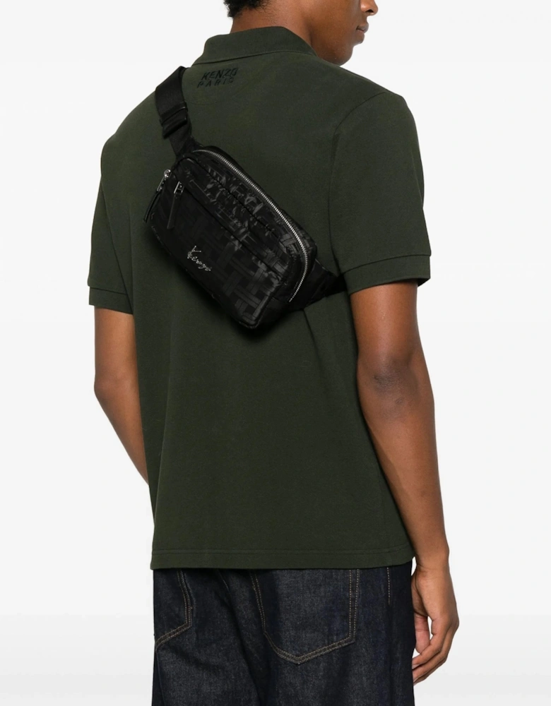 Jacquard Logo Belt Bag Black