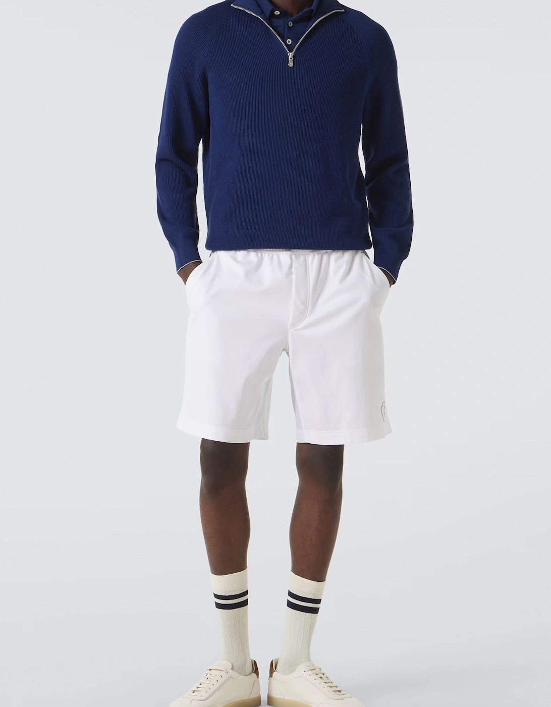 Zip Turtleneck Sweater Navy