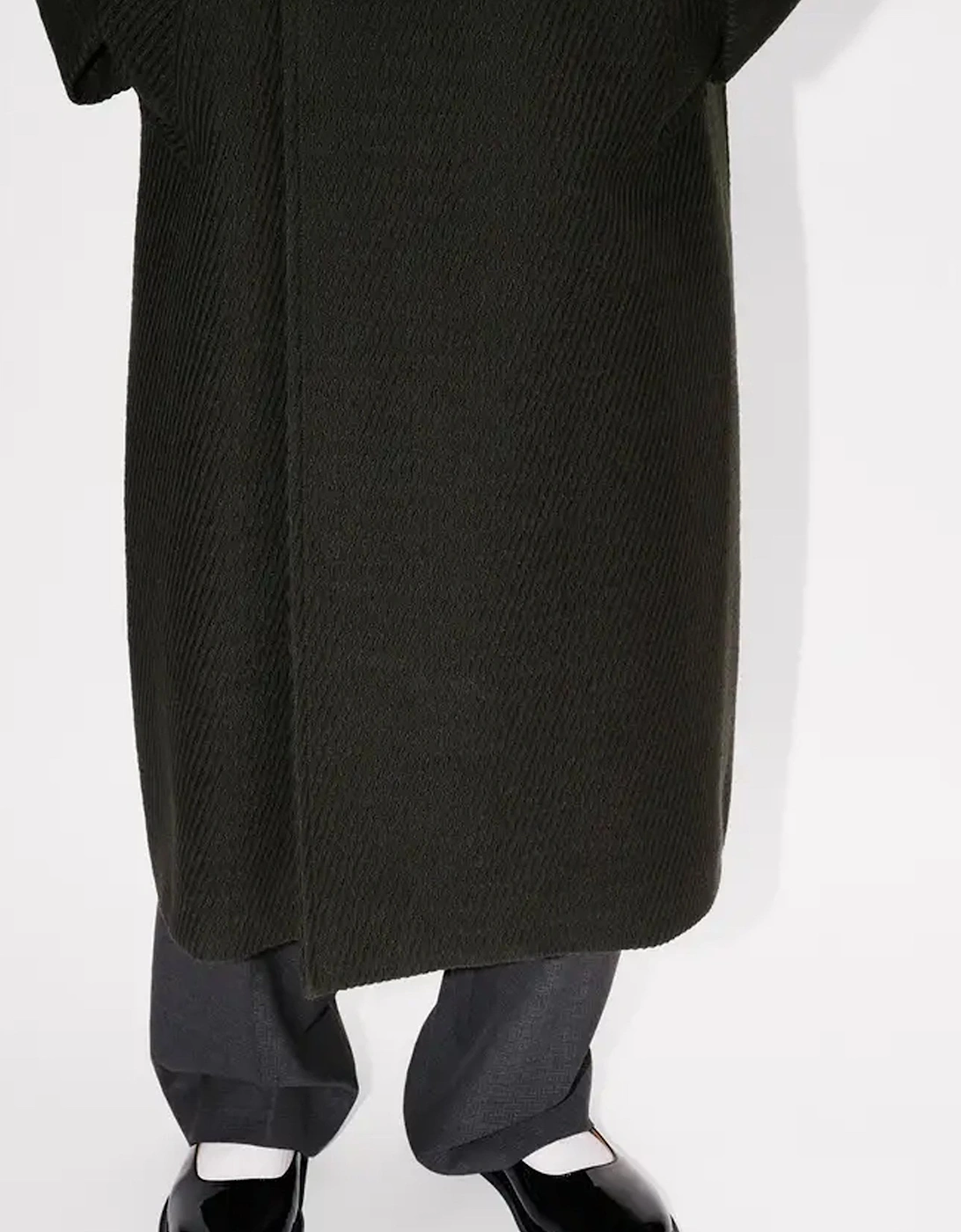 VIRGIN WOOL  WRAP COAT