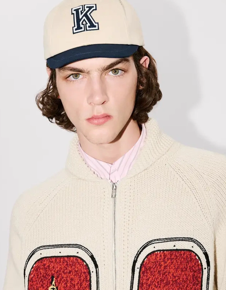 K Letter Baseball Cap Navy