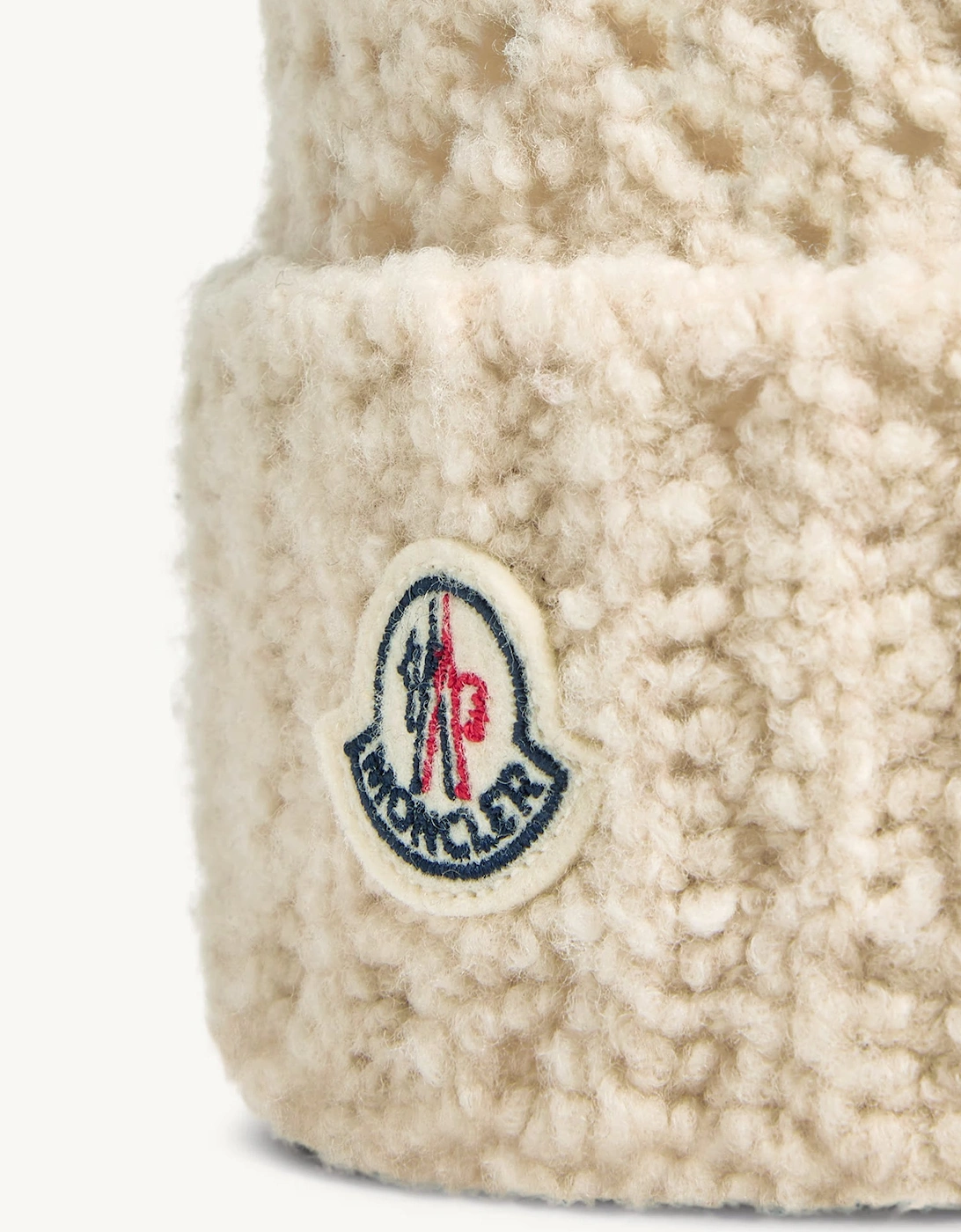 Kids Cable Bobble Hat Beige
