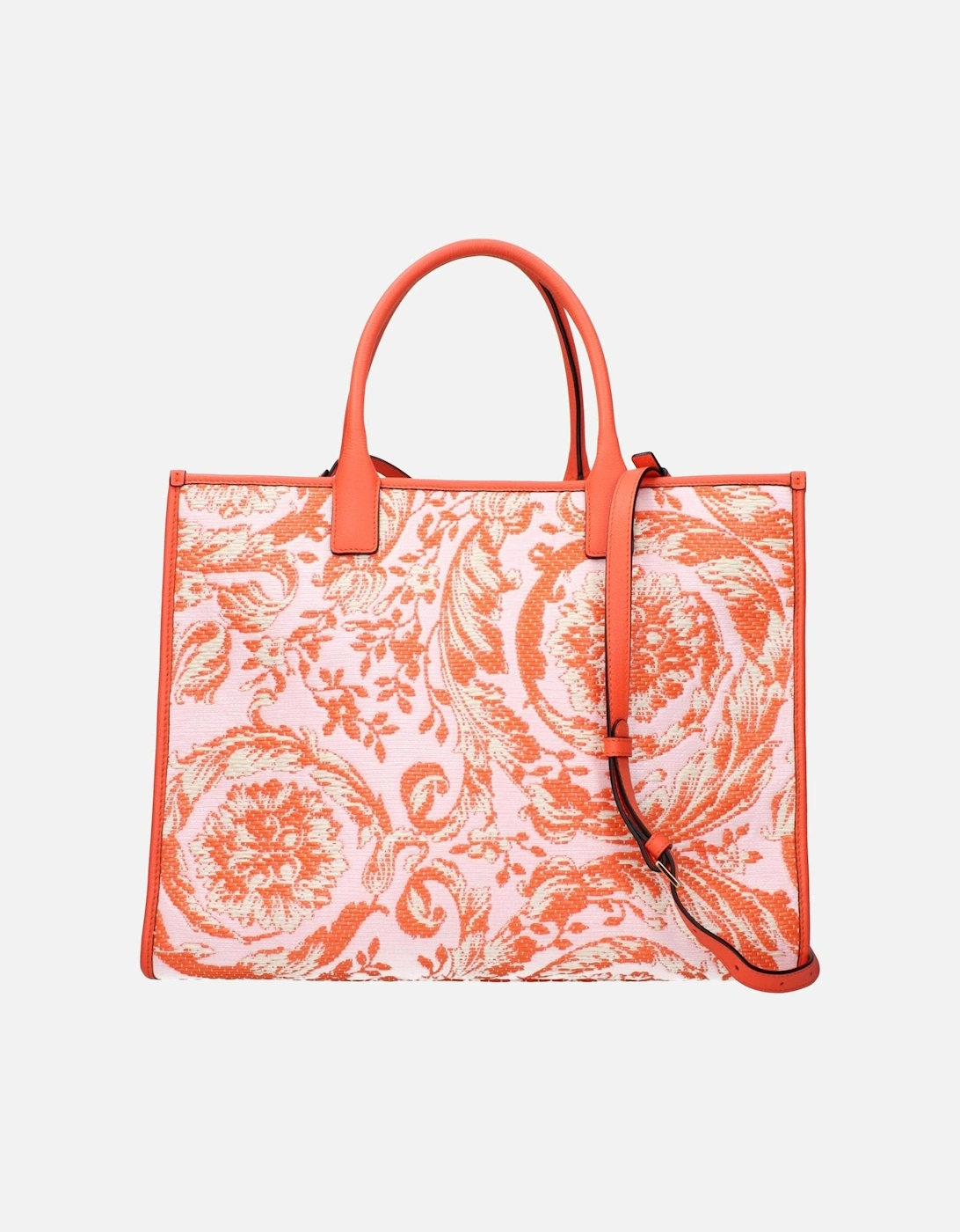 Front Logo Print Adjustable Shoulder Bag Women - Orange