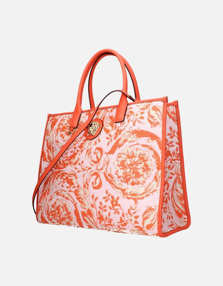Front Logo Print Adjustable Shoulder Bag Women - Orange