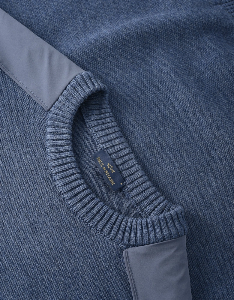 Knitted Wool Sweater Blue
