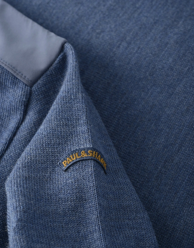 Knitted Wool Sweater Blue