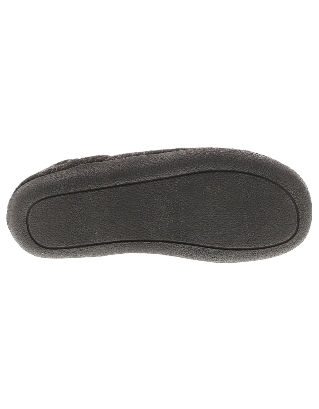 Mens Full Slippers Textile Felt Lease  black UK Size
