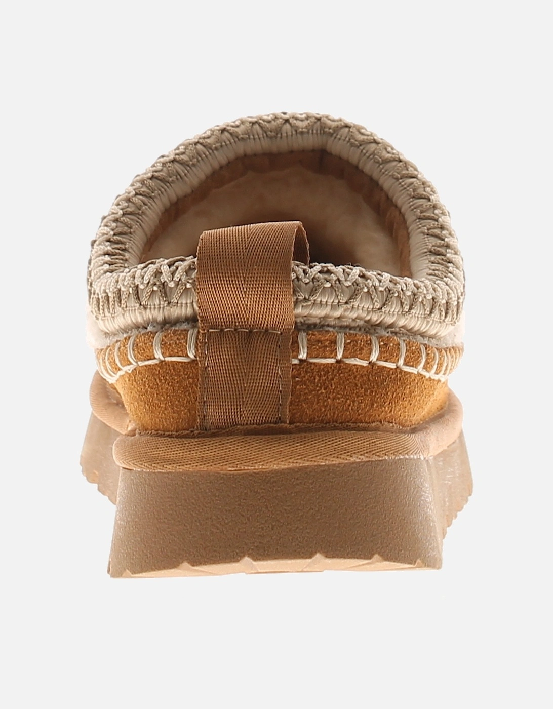 Womens Mule Slippers Faux Fur Lining Snuggle beige UK Size