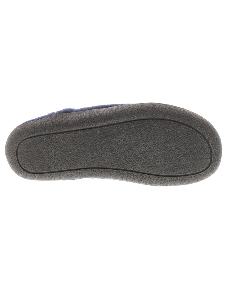 Mens Full Slippers Textile Felt Lease navy UK Size