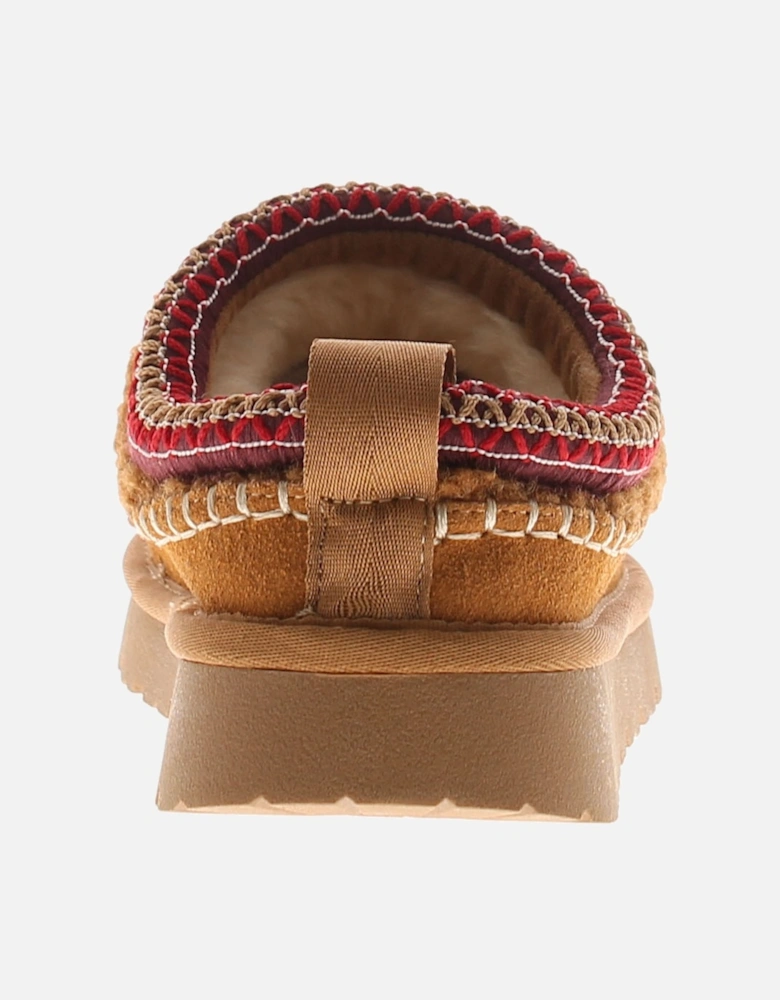 Womens Mule Slippers Faux Fur Lining Snuggle tan UK Size