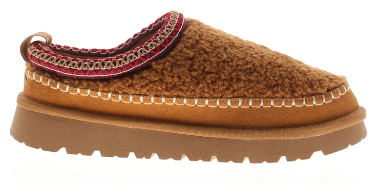 Womens Mule Slippers Faux Fur Lining Snuggle tan UK Size