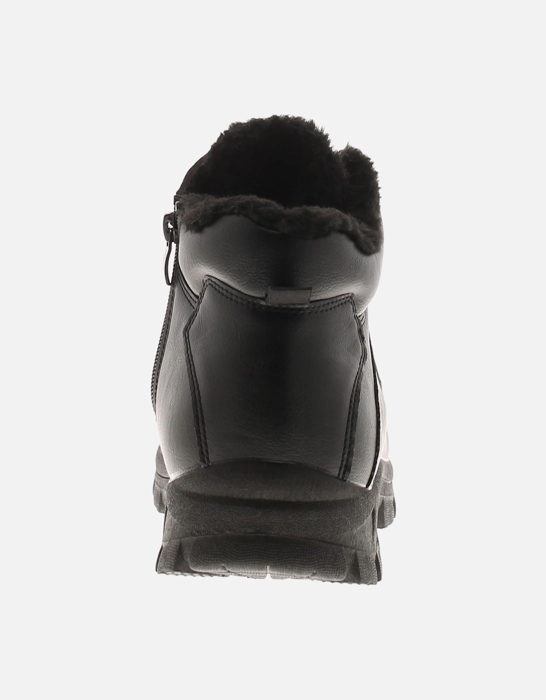 Mens Walking Boots Aspen Lace Up And Zip Up Plush Lined Black UK Size