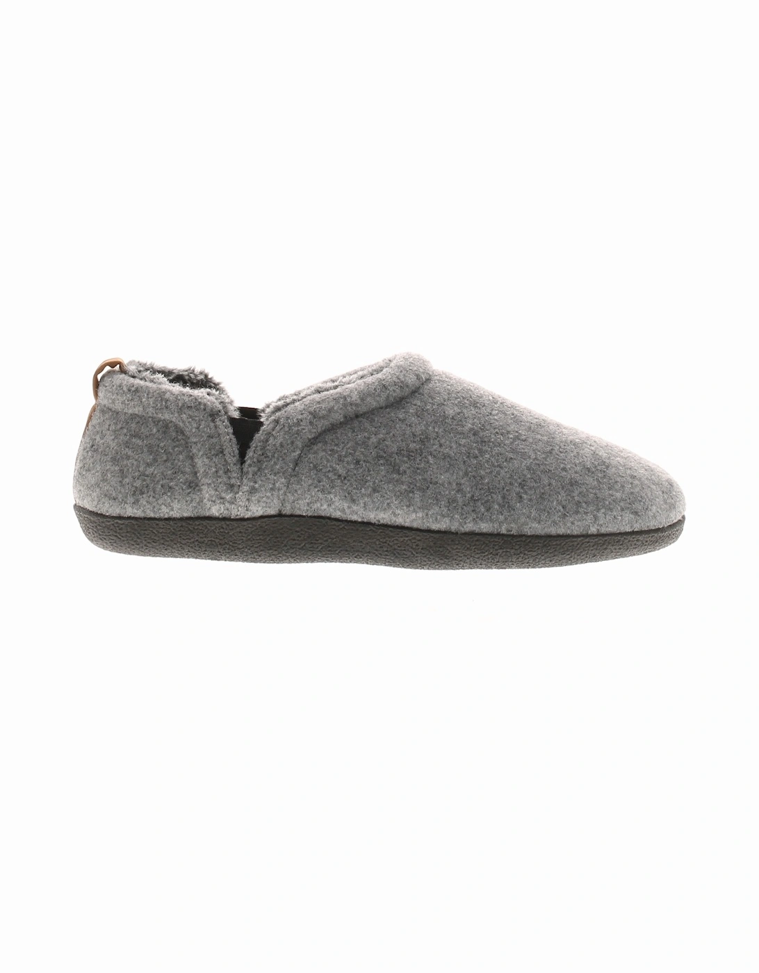 Mens Full Slippers Textile Felt Lease grey UK Size
