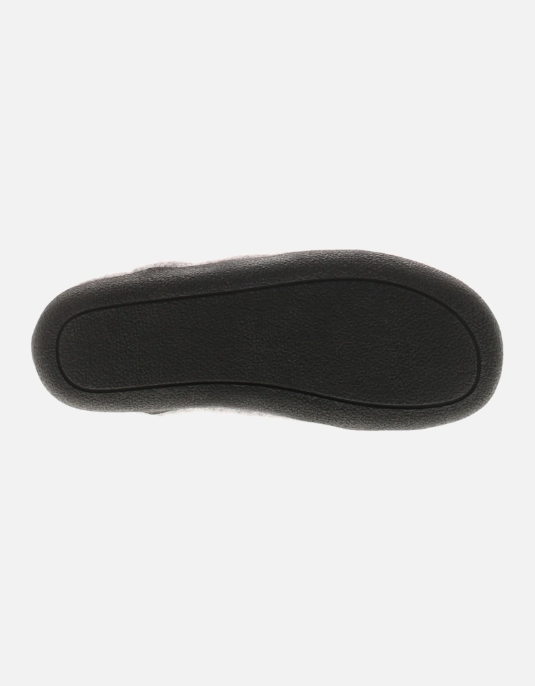 Mens Full Slippers Textile Felt Lease grey UK Size