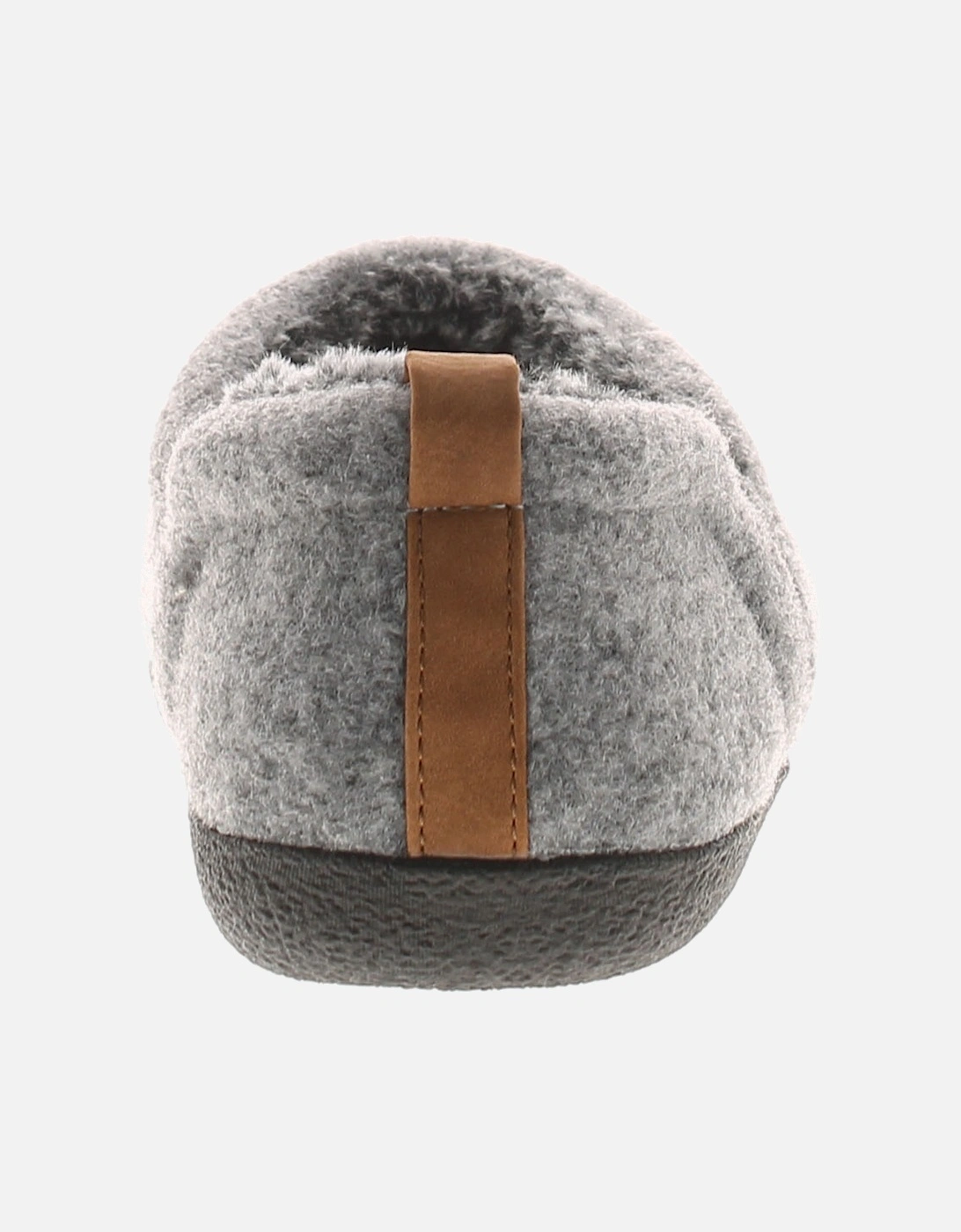 Mens Full Slippers Textile Felt Lease grey UK Size
