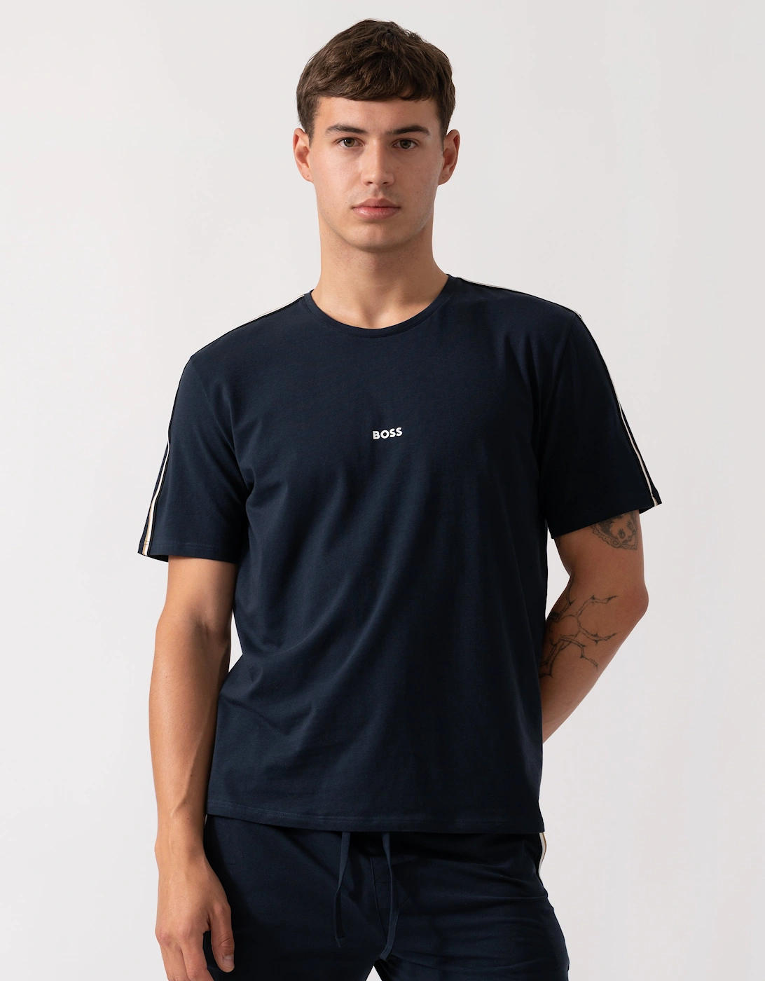 Hugo Boss Men's Navy Boss Orange Unique Pyjama T-Shirt - Dark Blue 403 - Size: 42