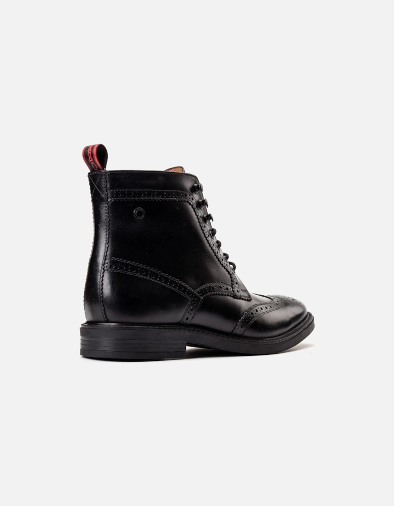London Bristol Leather Men's Black Brogues Shoes