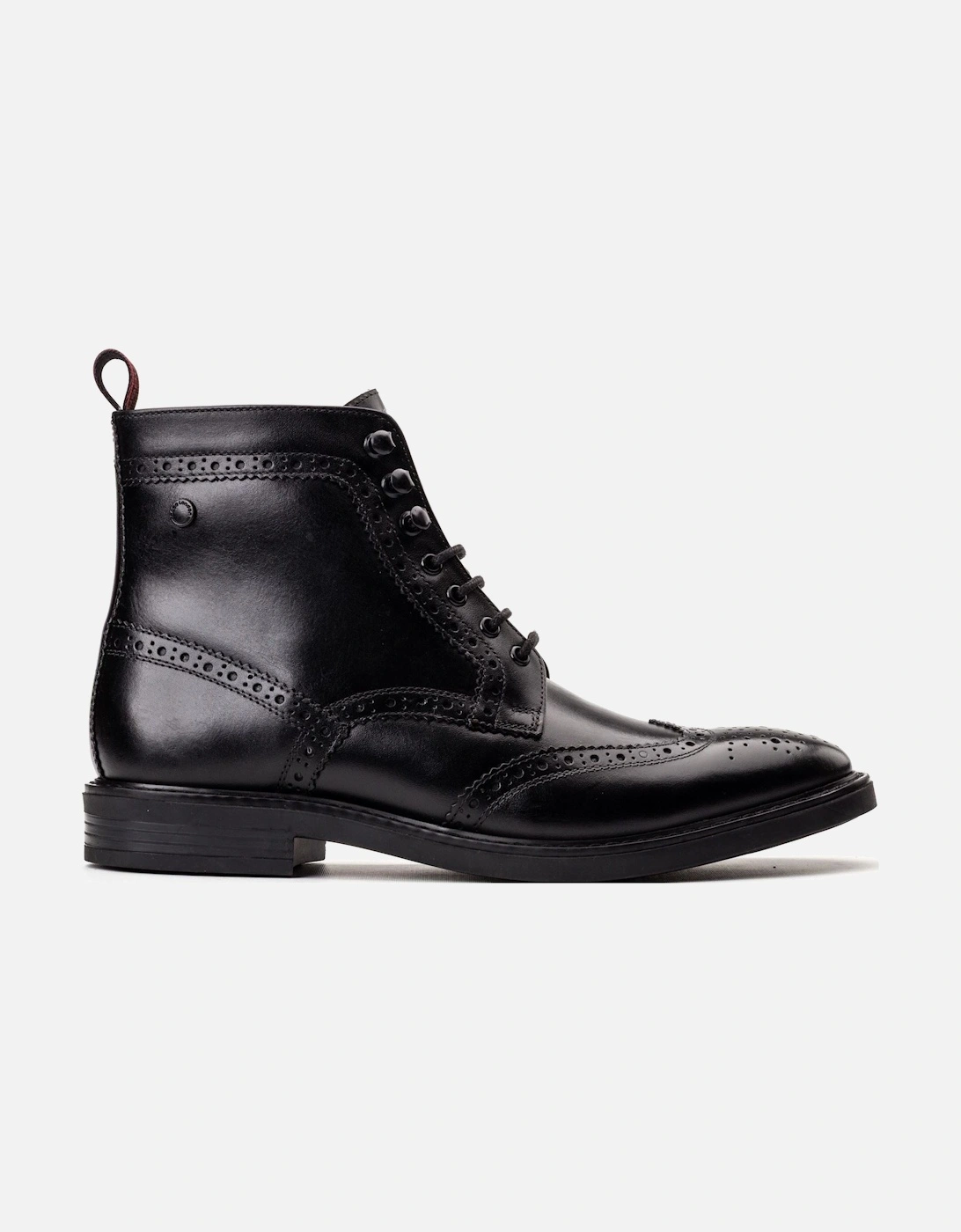 London Bristol Leather Men's Black Brogues Shoes