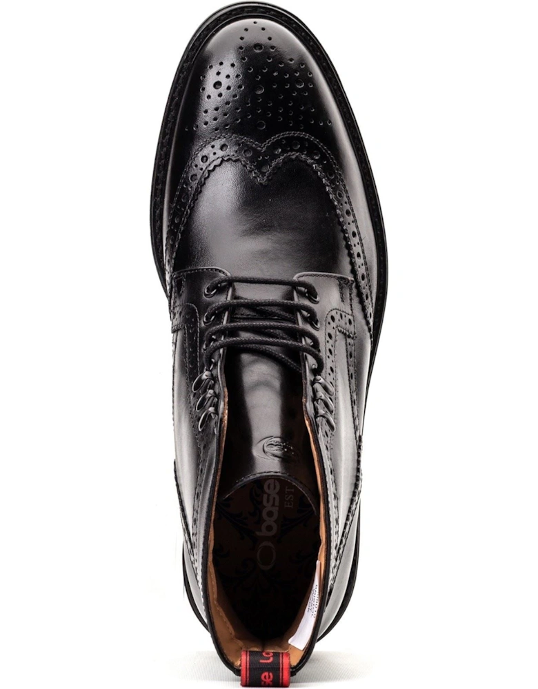 London Bristol Leather Men's Black Brogues Shoes