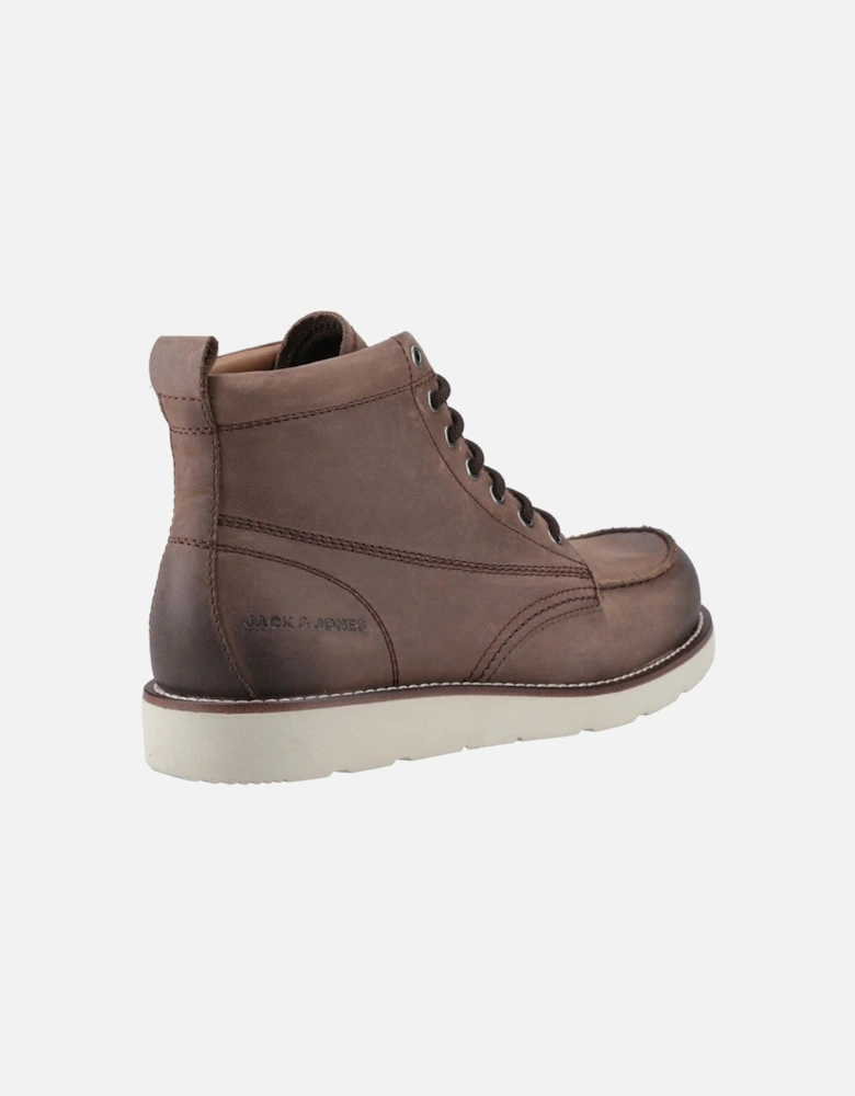 Toronto Leather Men's Brown Stone Ankle Boots