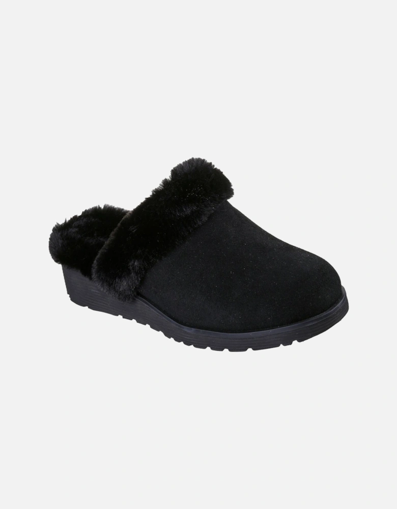 Keepsakes Wedge Time To Cruise Leather Women's Black Slippers