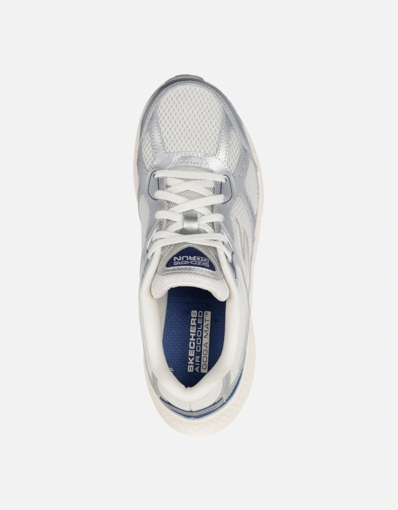 GO RUN Consistent 2.0 Volt Leather Women's Silver/Navy Trainers